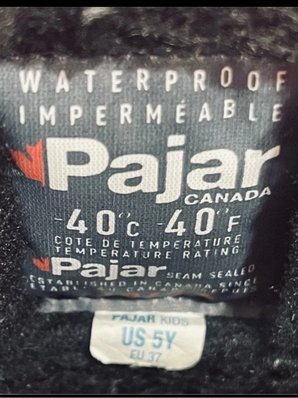 Pajar Waterproof -40F Kids Winter Boots NIB
